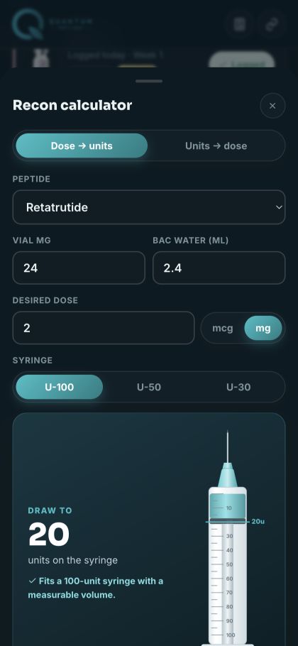 Reconstitution calculator