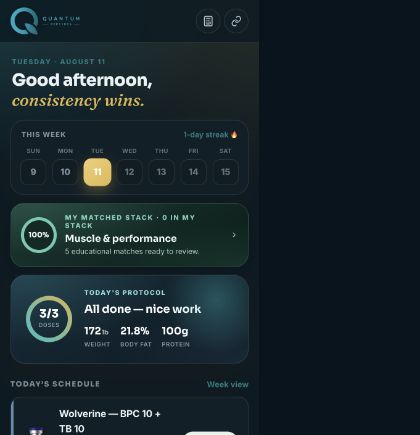 Home dashboard