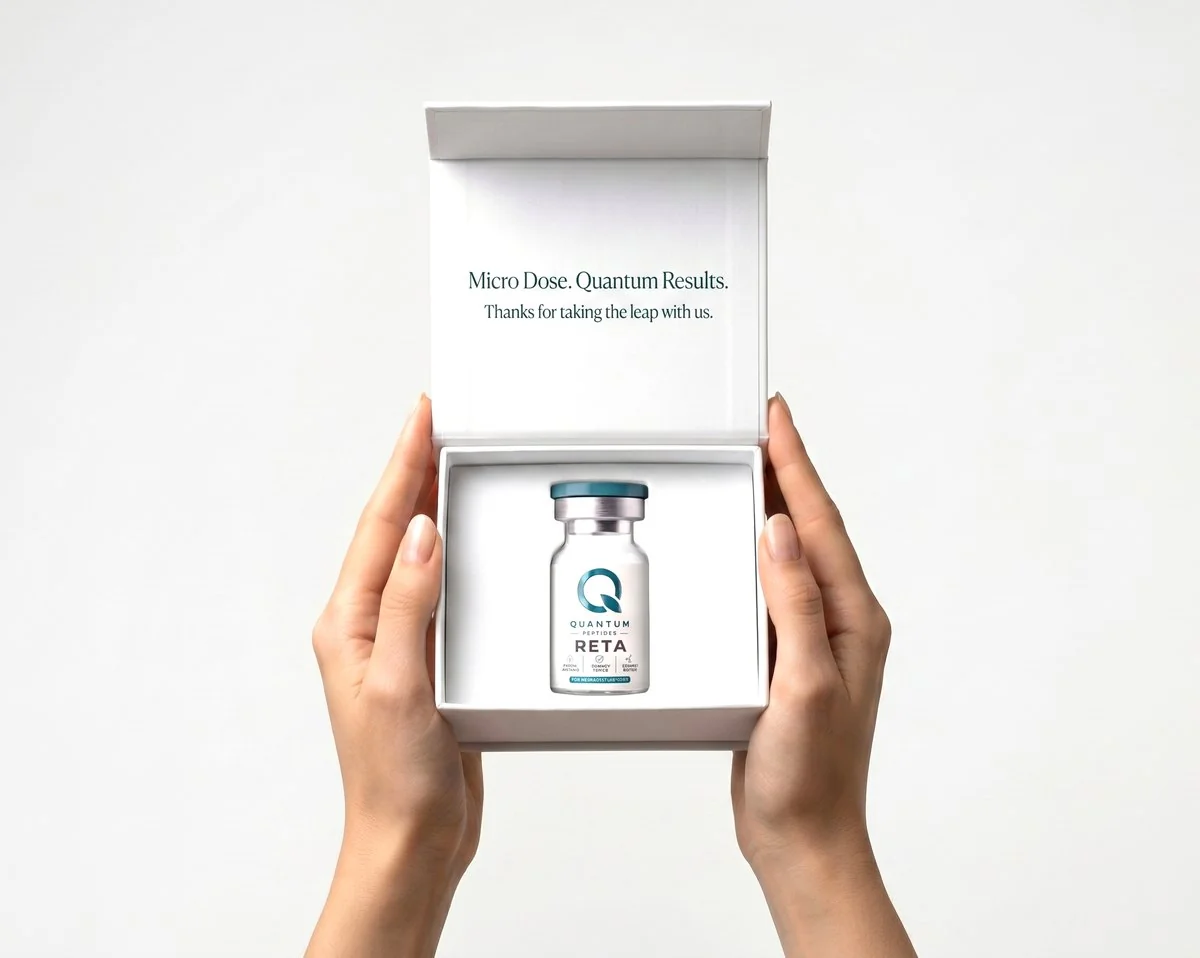 Same-Day Fulfillment - Quantum peptide box presented in hands